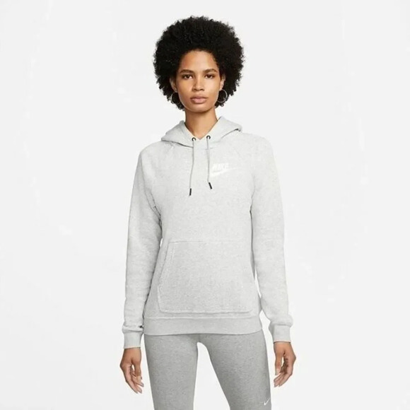 Nike Sportswear Rally Essential Gray Pullover Hoodie Sweatshirt L - Picture 1 of 6